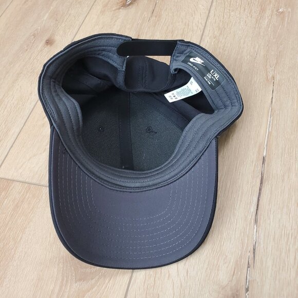 Nike Dri Fit Club Cap Structured Swoosh Hat Black White SZ L/XL Adult FV5563 010 - Picture 4 of 15